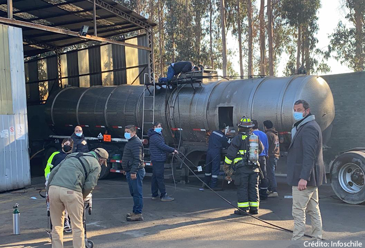 Tres personas mueren en accidente laboral con residuos químicos en Concón